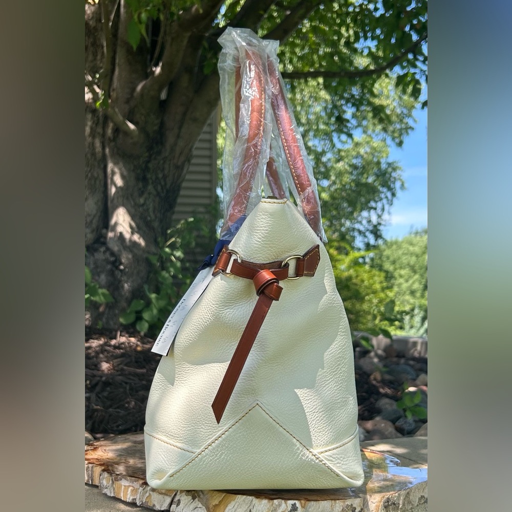 Vintage Dooney & Bourke Fairfield White Camposa Domed Tortoiseshell Satchel NWT - Picture 13 of 16